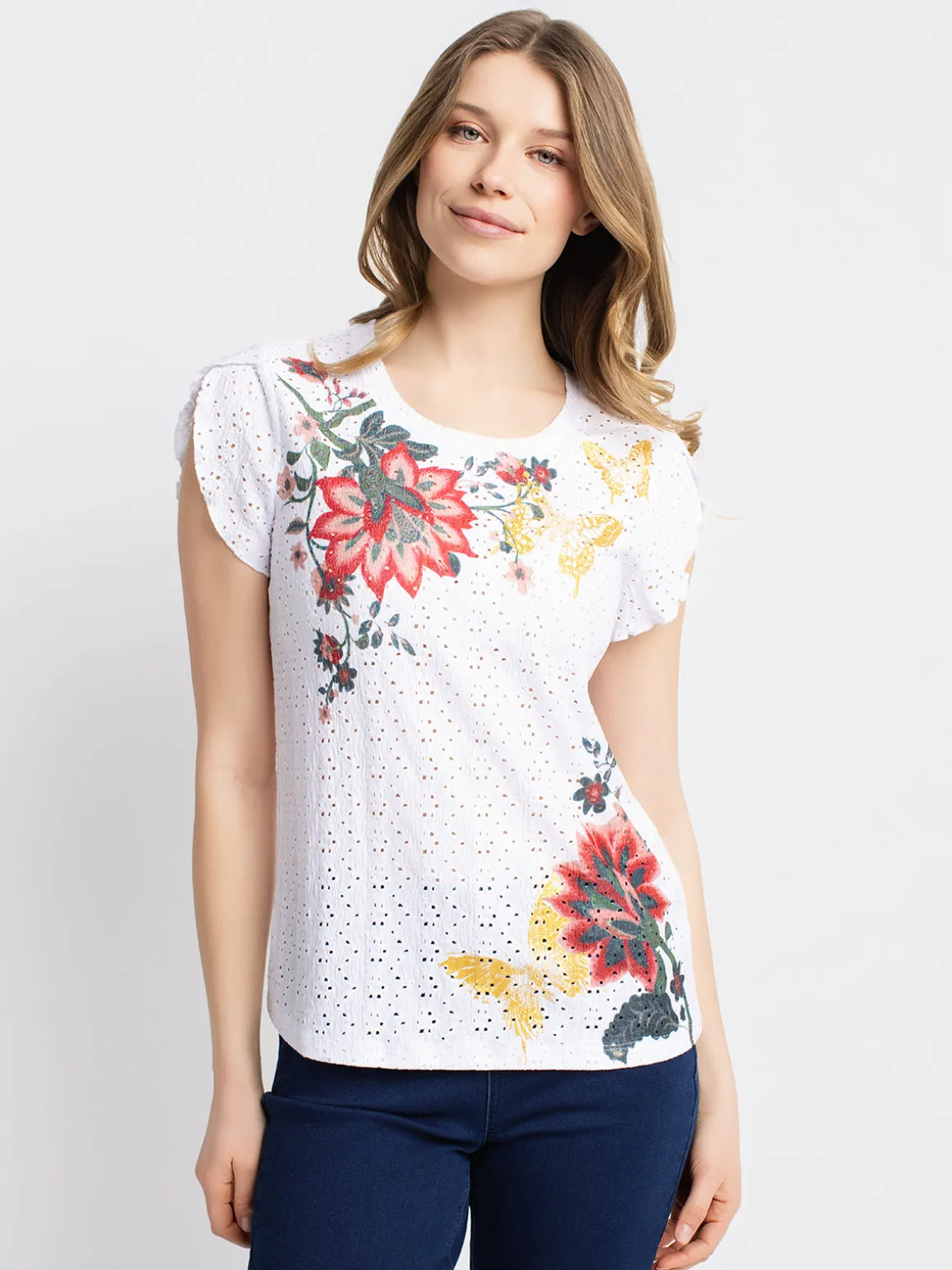 Semi-fitted short-sleeve T-shirt