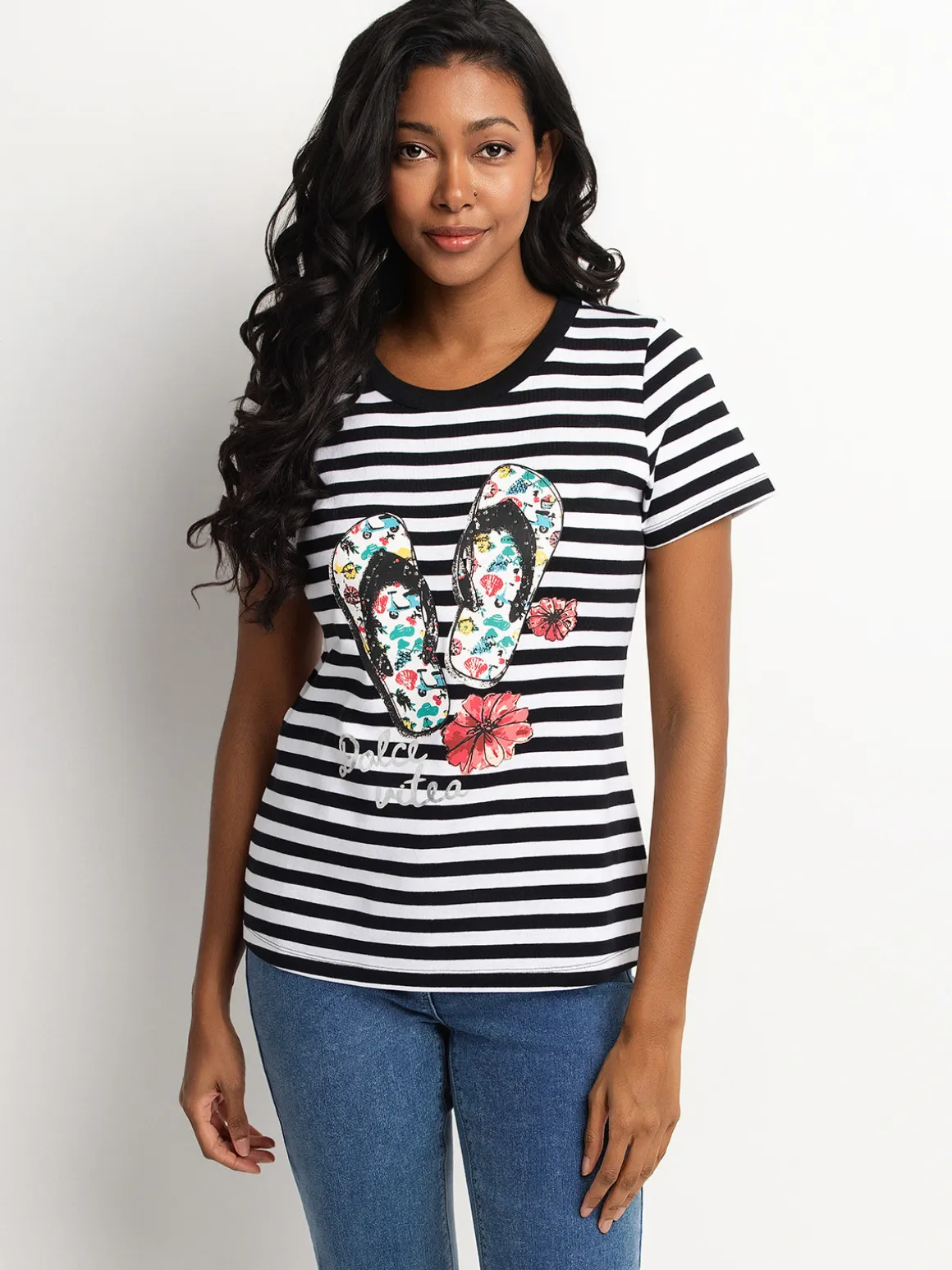 Semi-fitted short-sleeve T-shirt