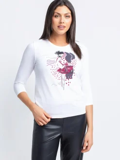 Semi-fitted 3/4 sleeve shirt