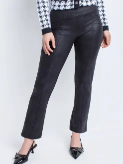 Semi-fitted straight pull-on pants - Petite