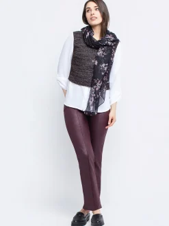 Semi-fitted straight pull-on pants - Petite