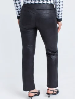 Semi-fitted straight pull-on pants - Petite