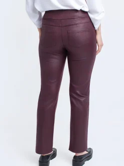 Semi-fitted straight pull-on pants - Petite