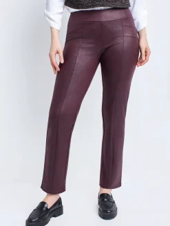 Semi-fitted straight pull-on pants - Petite