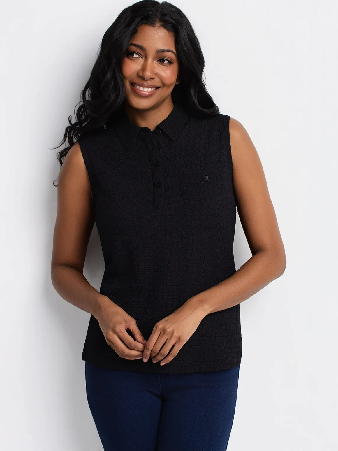 Semi-fitted tank top