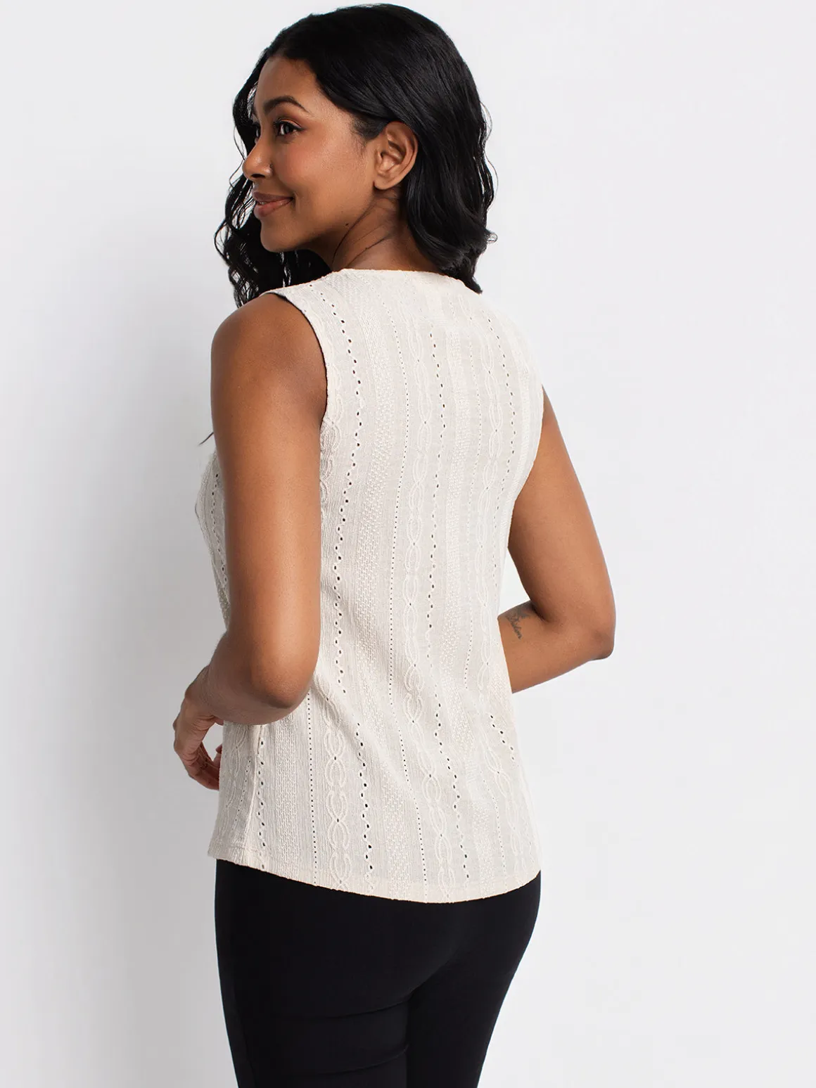 Semi-fitted tank top