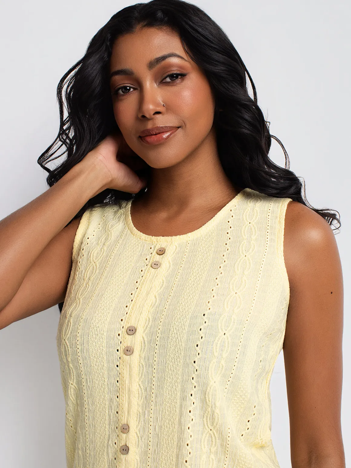 Semi-fitted tank top