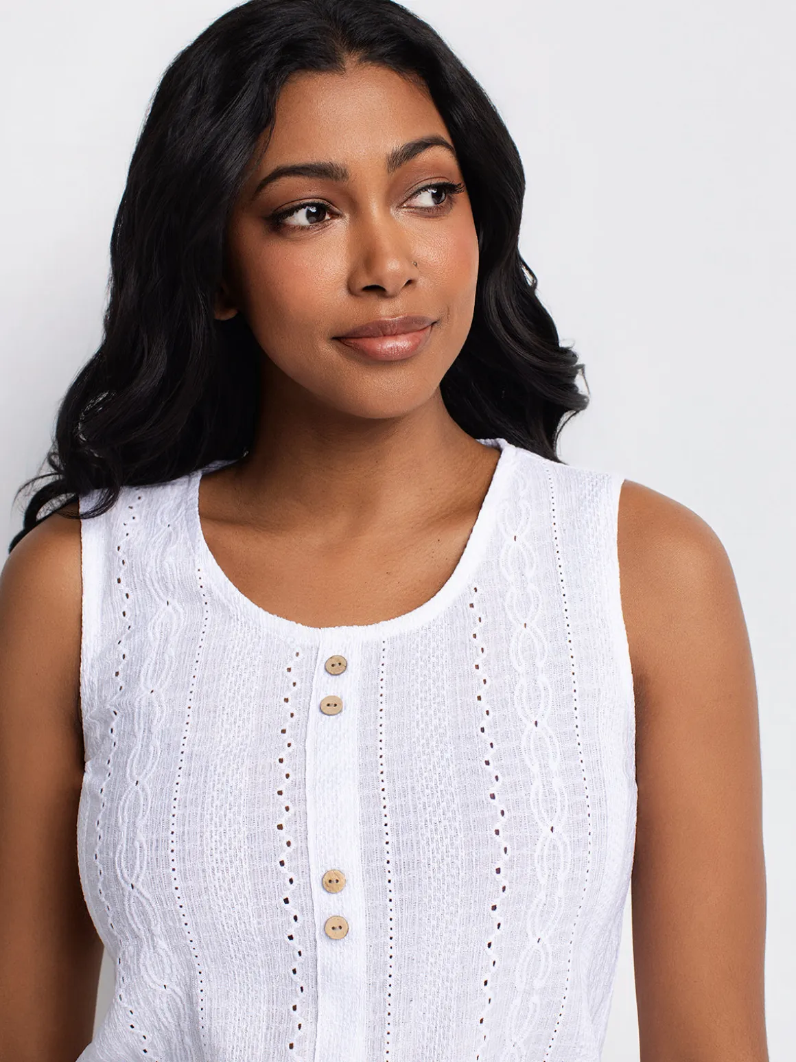 Semi-fitted tank top