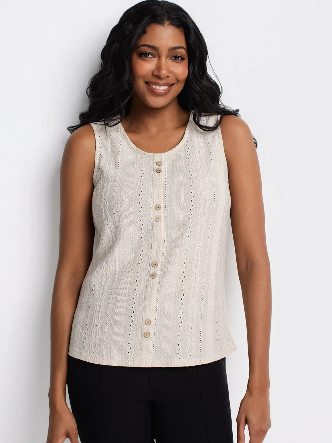 Semi-fitted tank top