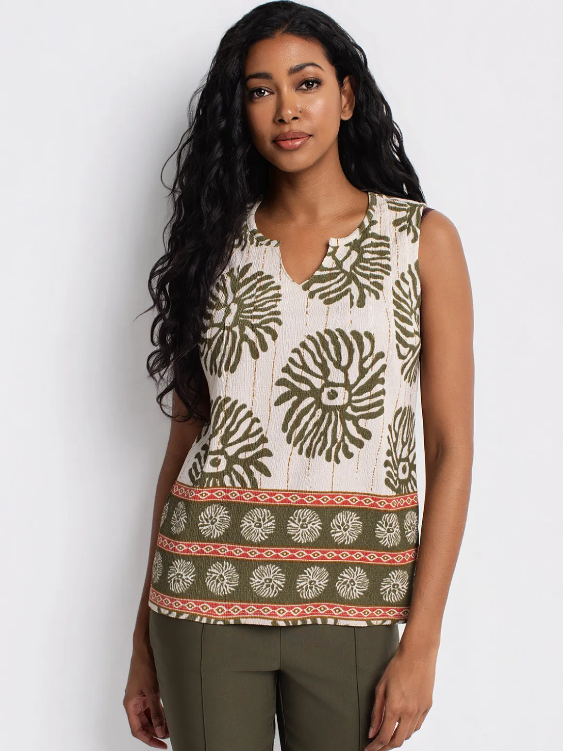 Semi-fitted tank top