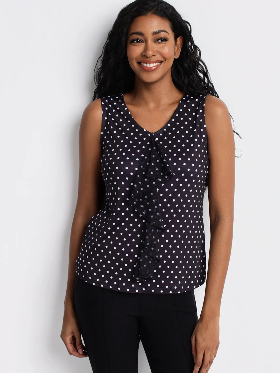 Semi-fitted tank top