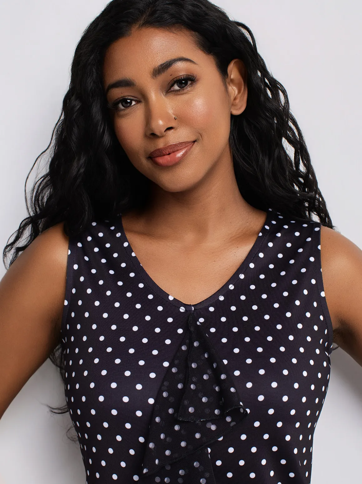 Semi-fitted tank top