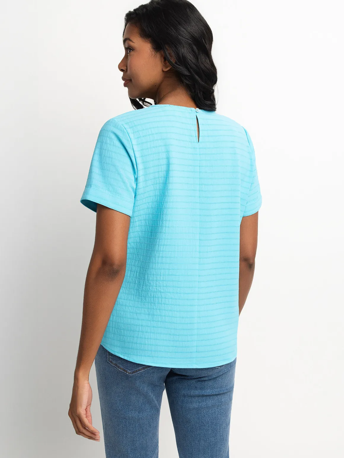 Short-sleeve loose blouse