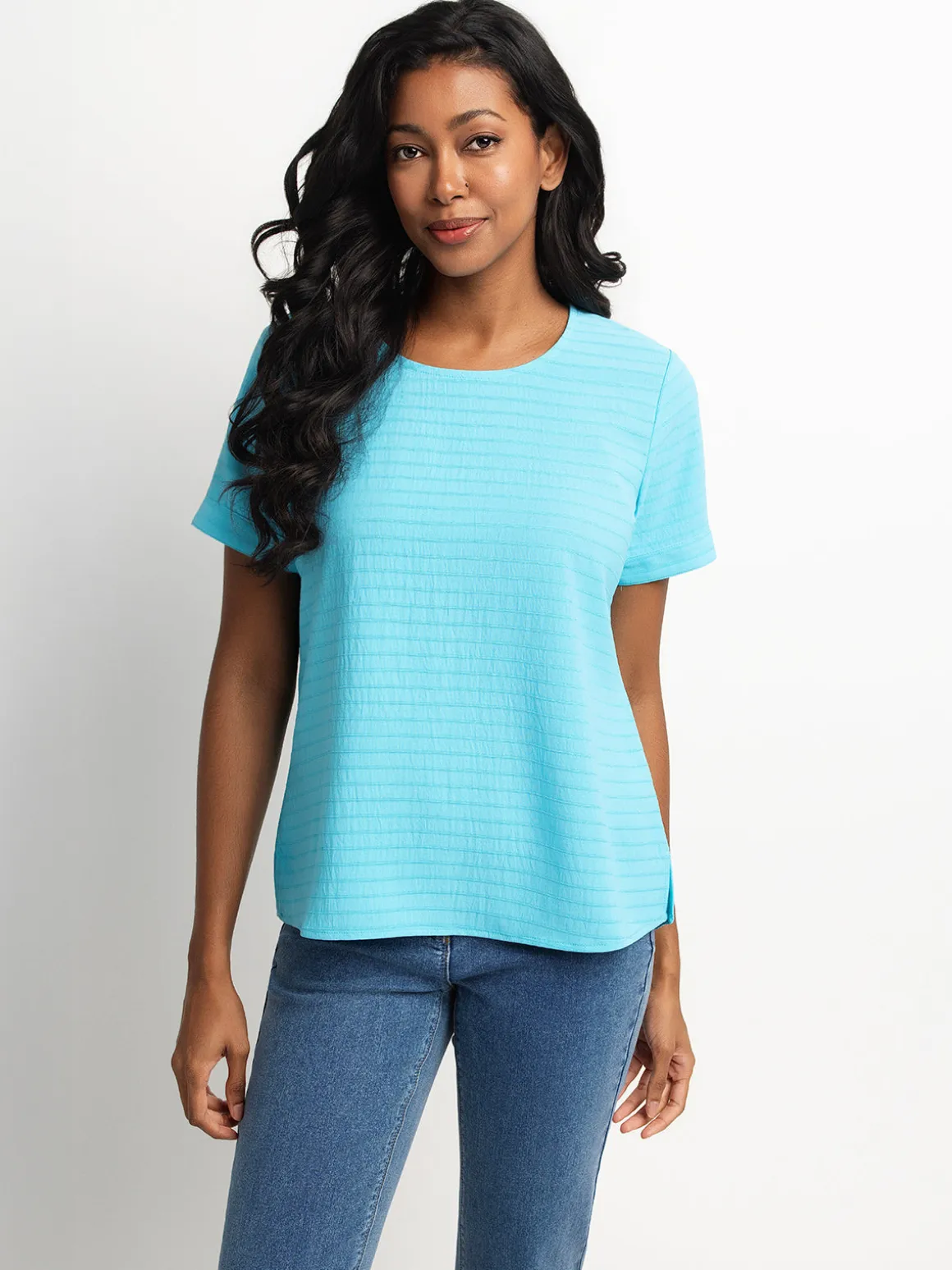 Short-sleeve loose blouse