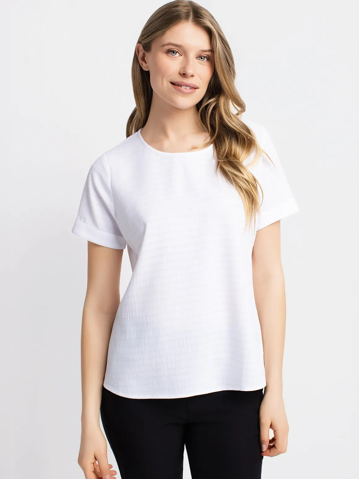 Short-sleeve loose blouse
