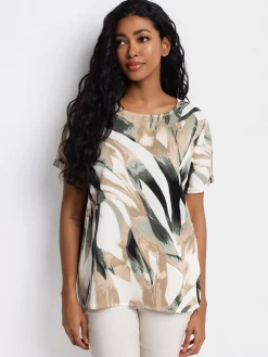 Short-sleeve loose blouse