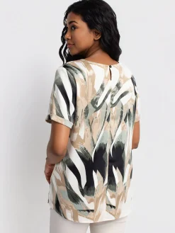 Short-sleeve loose blouse
