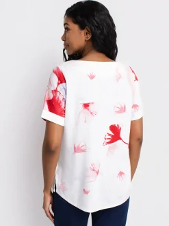 Short-sleeve loose blouse