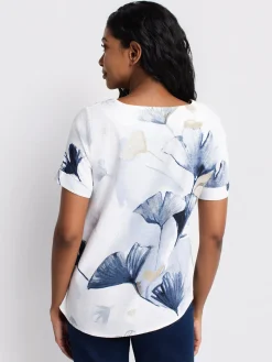 Short-sleeve loose blouse