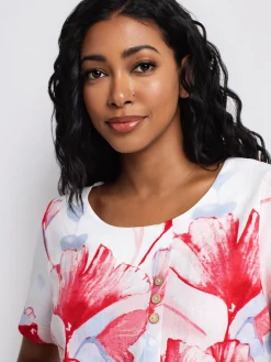 Short-sleeve loose blouse