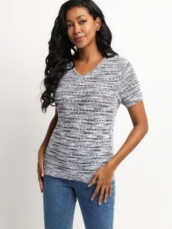 Short-sleeve pullover sweater