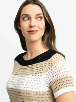 Short-sleeve pullover sweater