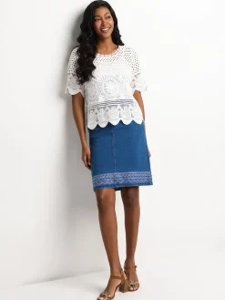 Short-sleeve pullover sweater