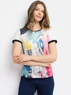 Short-sleeve semi-fitted t-shirt