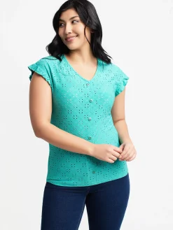 Short-sleeve semi-fitted t-shirt