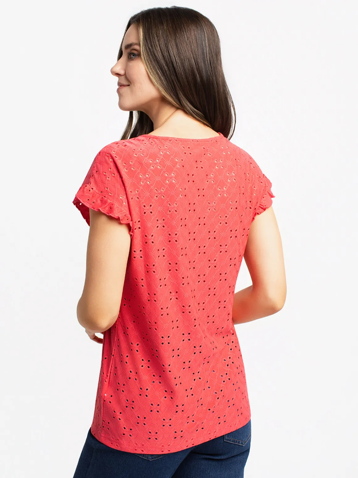 Short-sleeve semi-fitted t-shirt