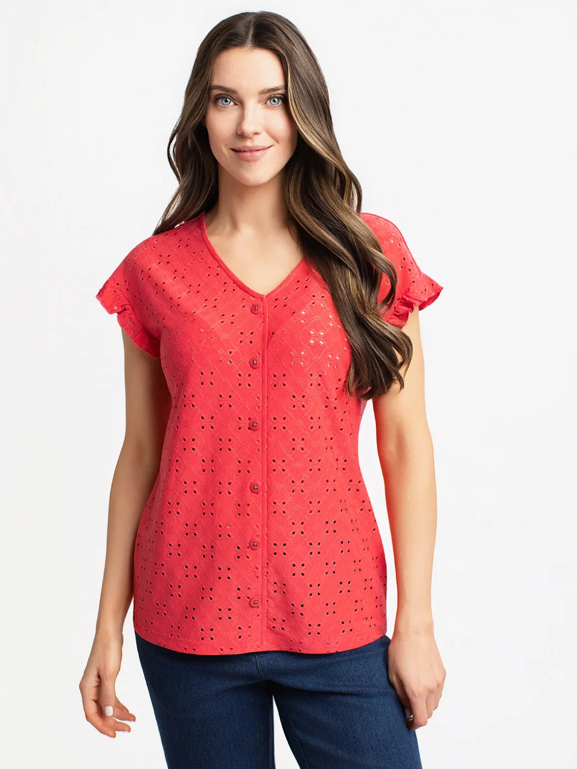 Short-sleeve semi-fitted t-shirt