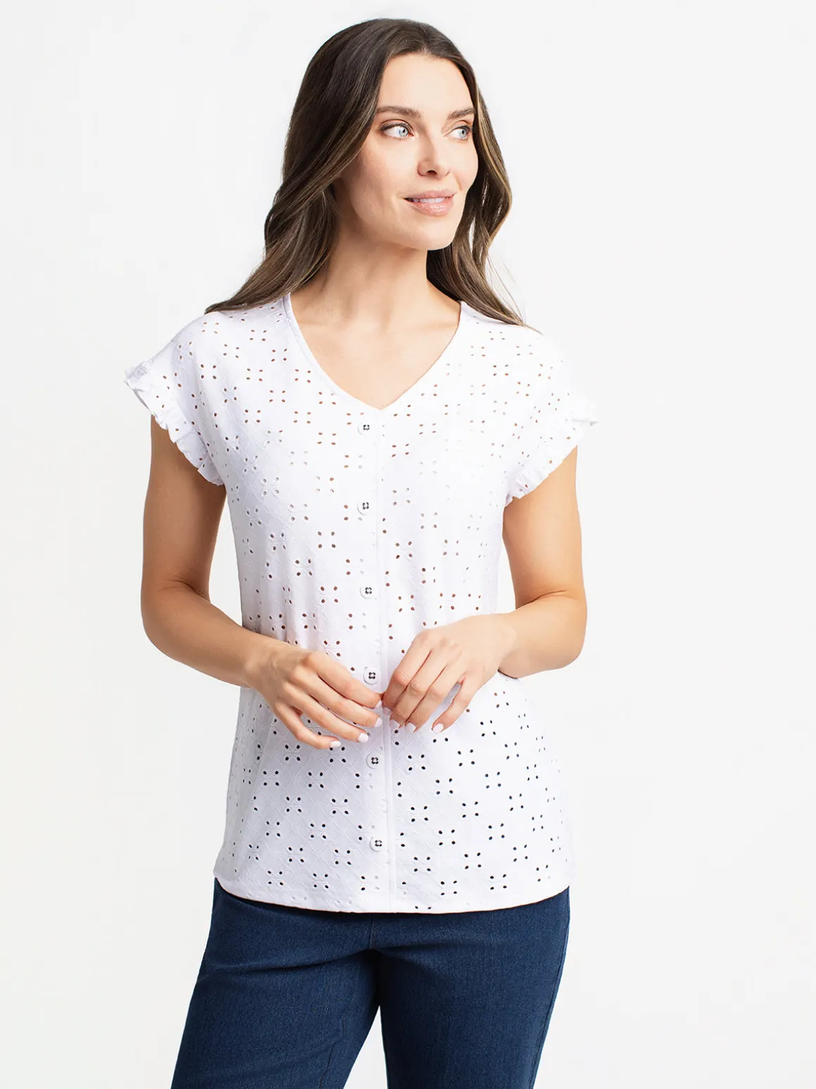 Short-sleeve semi-fitted t-shirt