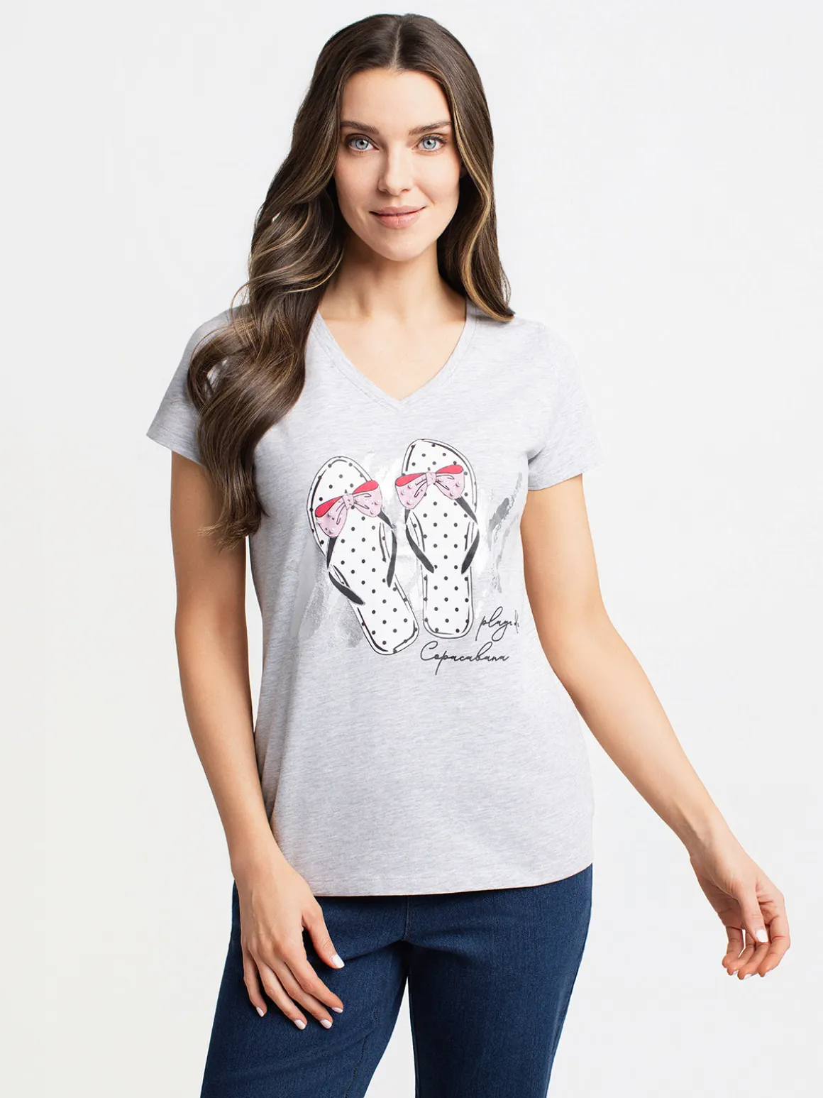 Short-sleeve semi-fitted t-shirt