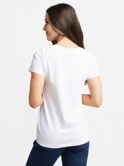 Short-sleeve semi-fitted t-shirt