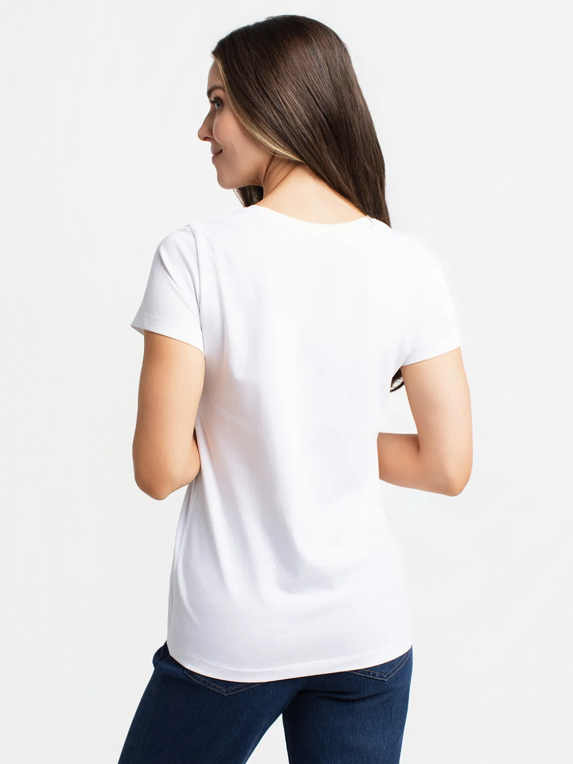 Short-sleeve semi-fitted t-shirt