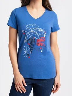 Short-sleeve semi-fitted t-shirt