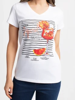 Short-sleeve semi-fitted t-shirt