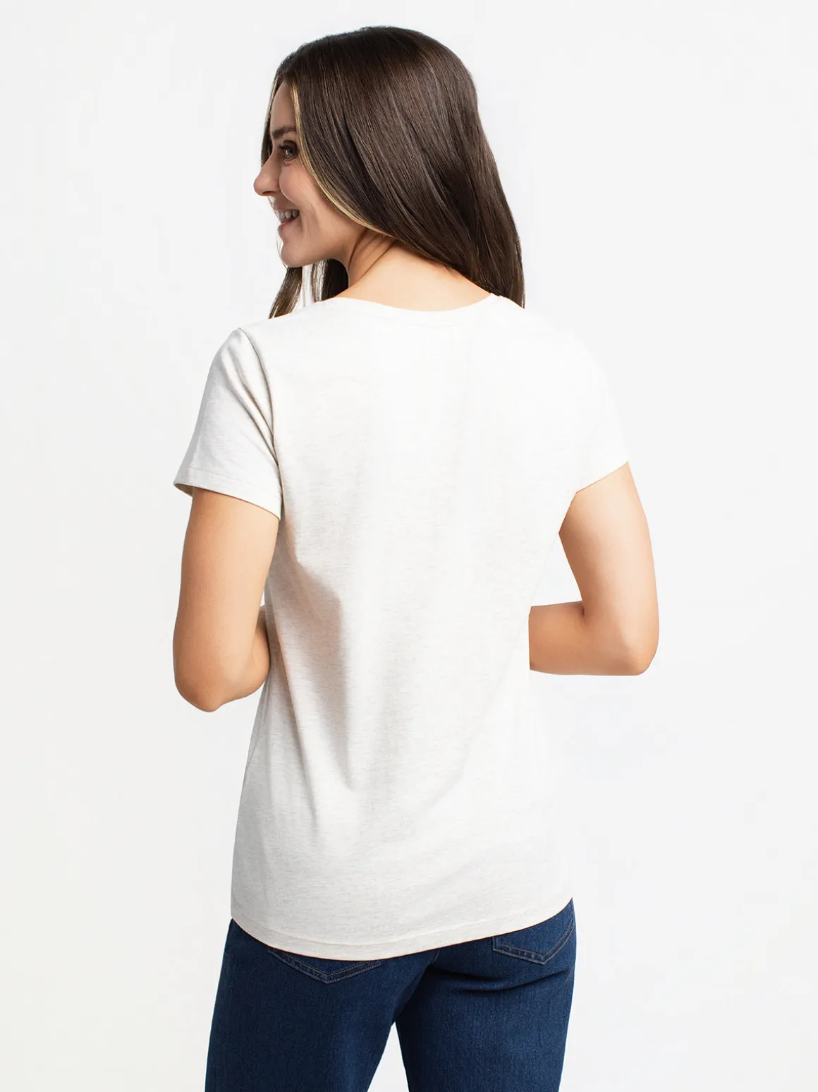 Short-sleeve semi-fitted t-shirt