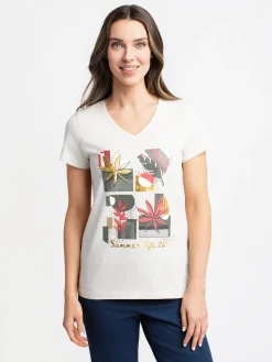 Short-sleeve semi-fitted t-shirt