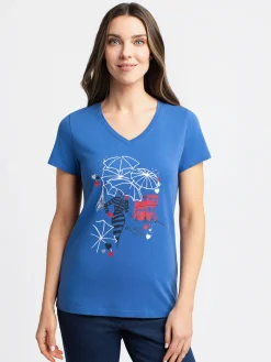 Short-sleeve semi-fitted t-shirt