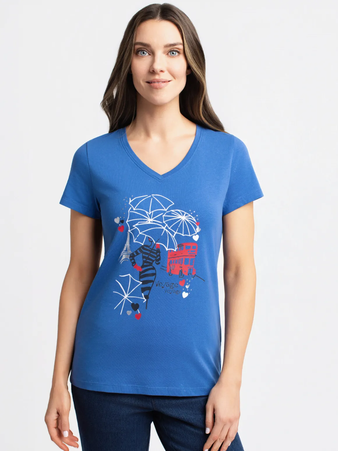 Short-sleeve semi-fitted t-shirt