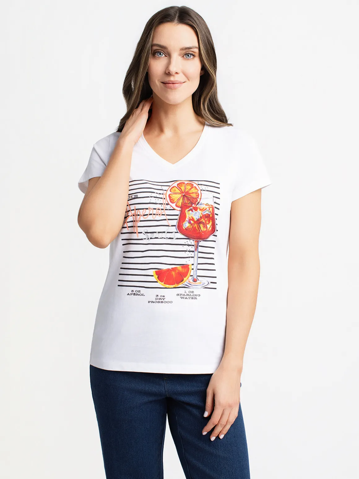 Short-sleeve semi-fitted t-shirt