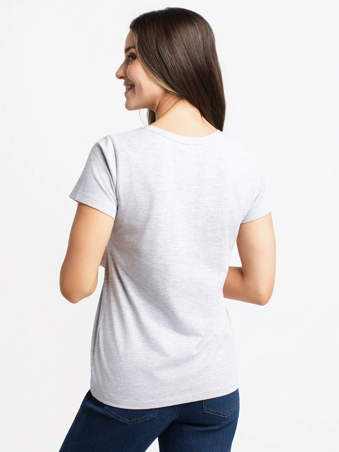 Short-sleeve semi-fitted t-shirt