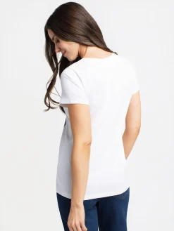 Short-sleeve semi-fitted t-shirt