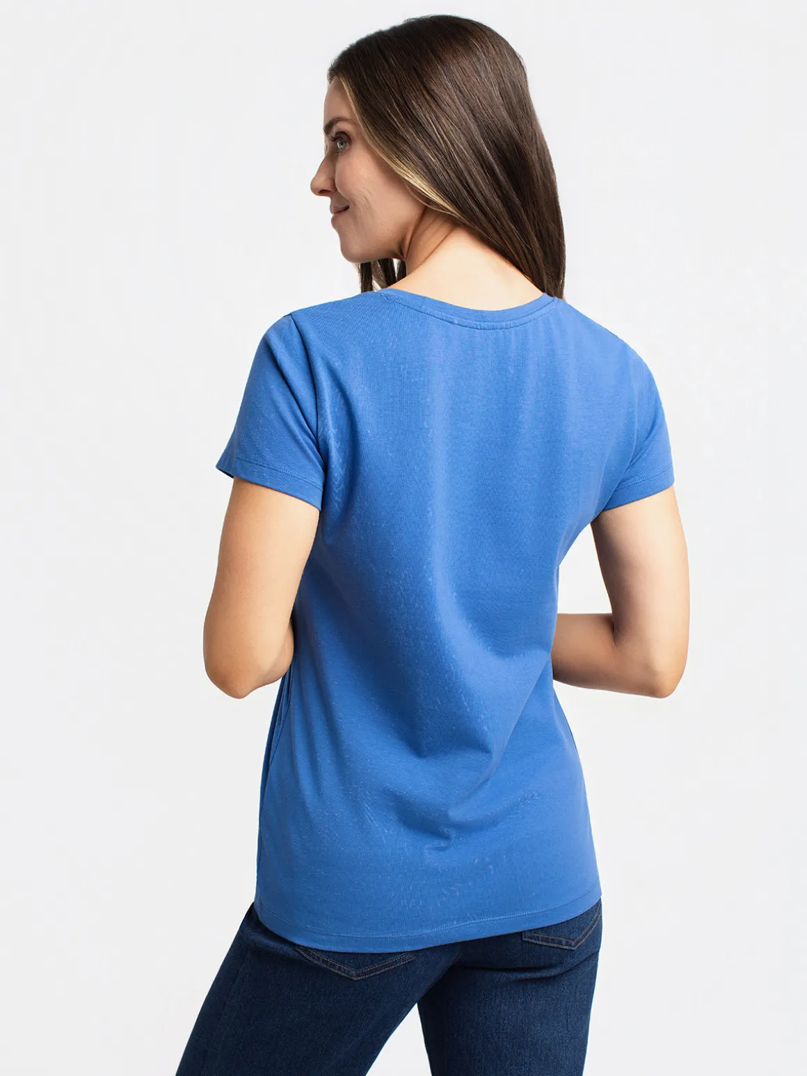 Short-sleeve semi-fitted t-shirt