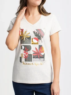 Short-sleeve semi-fitted t-shirt