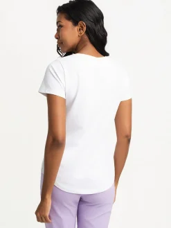 Short-sleeve semi-fitted t-shirt