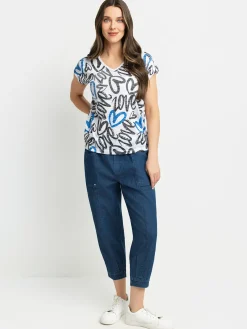 Short-sleeve semi-fitted t-shirt