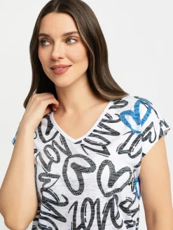 Short-sleeve semi-fitted t-shirt
