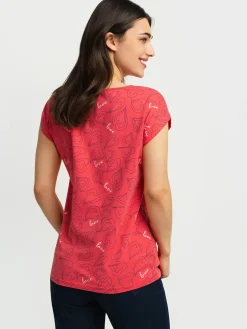 Short-sleeve semi-fitted t-shirt